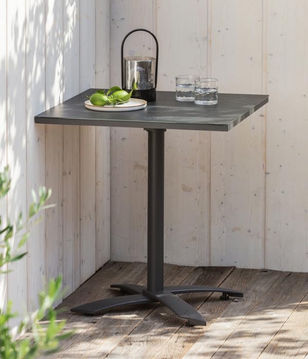 Dehner Riverside Klapptisch grau 69,5x75 cm Aluminium Keramik