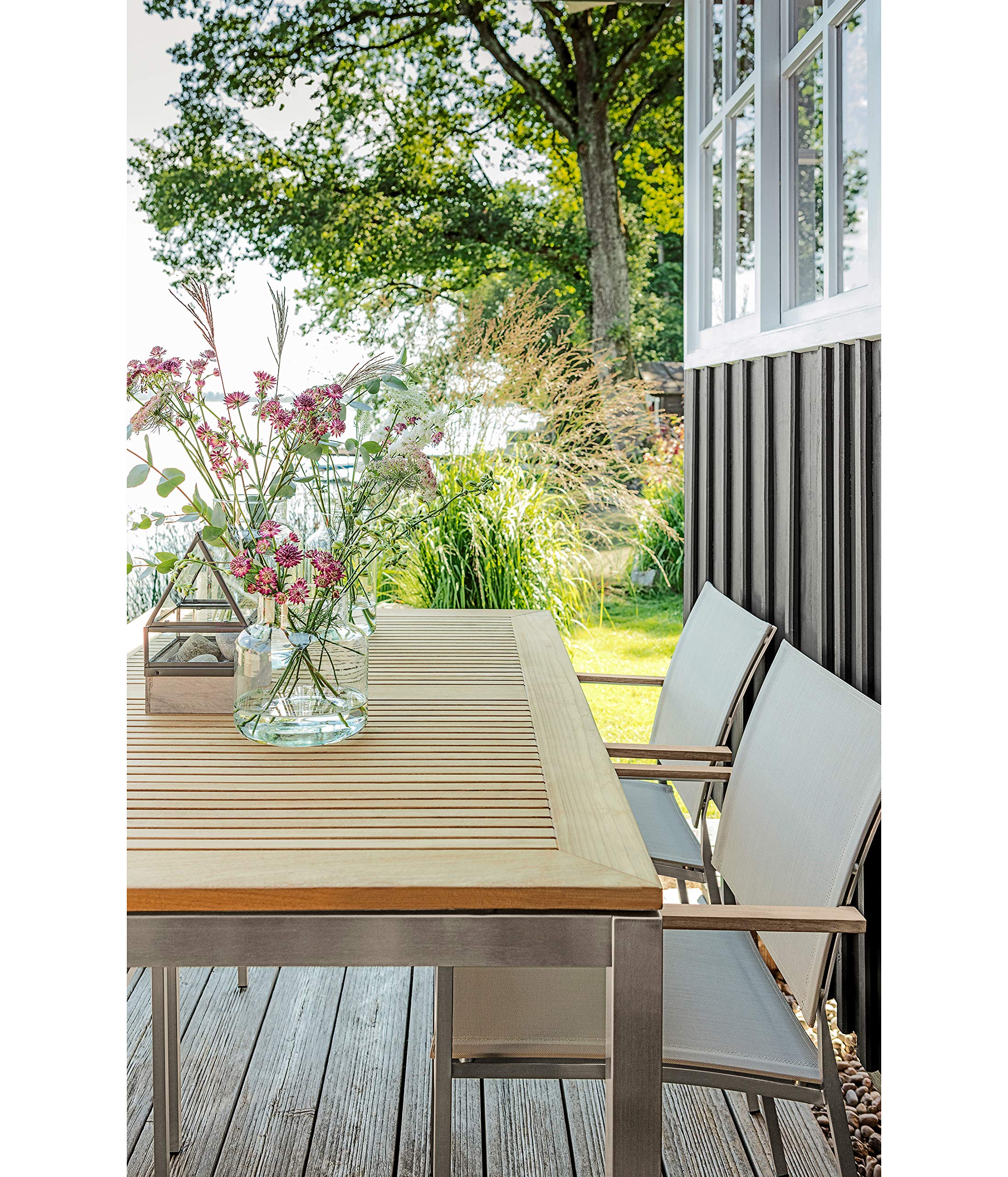 Dehner Premium Toulouse Stapelstuhl hellbraun FSC-Teak