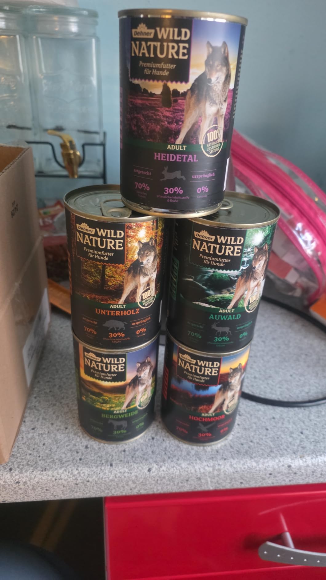 Dehner Wild Nature Hundefutter Probier-Set 6x400 g getreidefrei