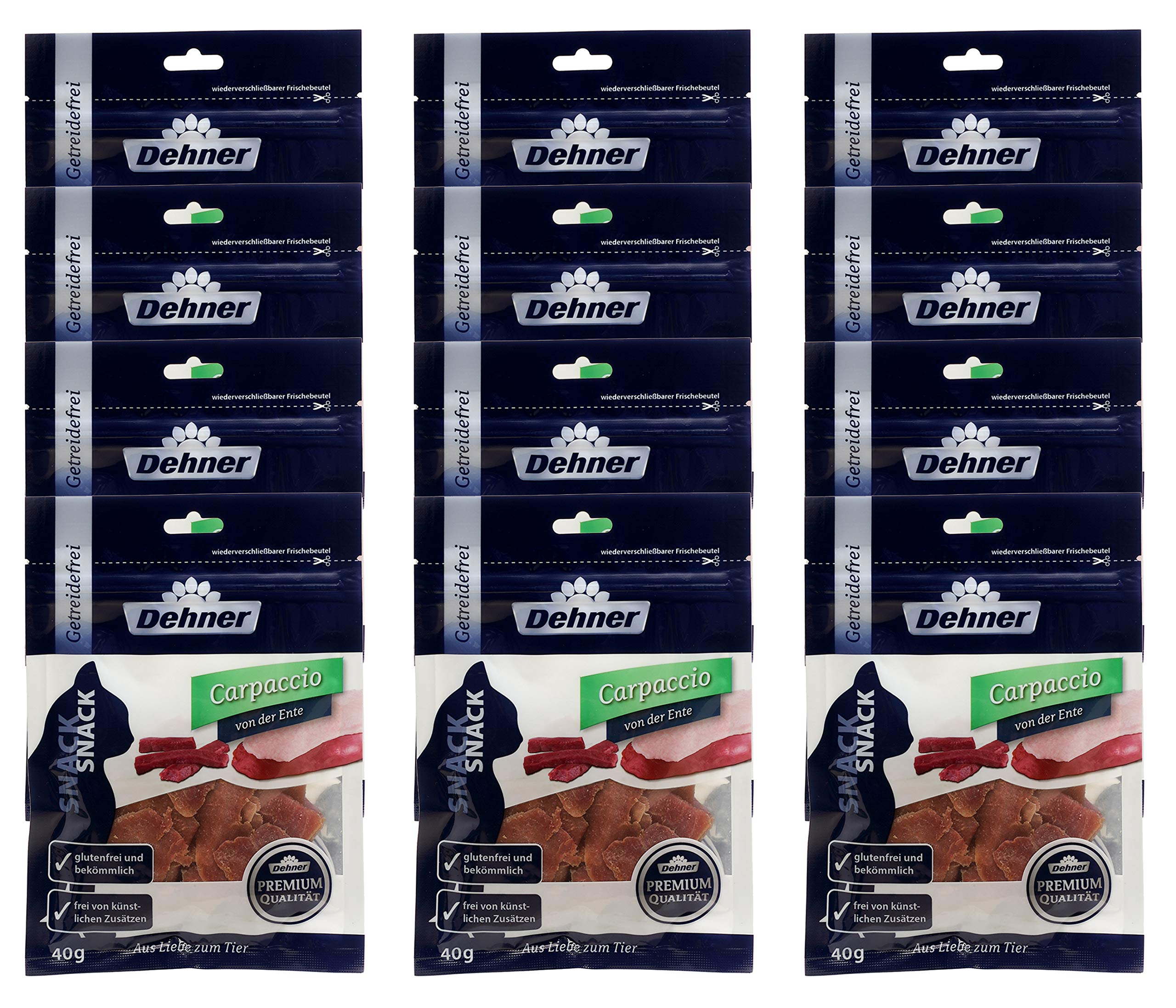 Dehner Premium Lovely Carpaccio Katzensnack Thunfisch 12x40g getreidefrei