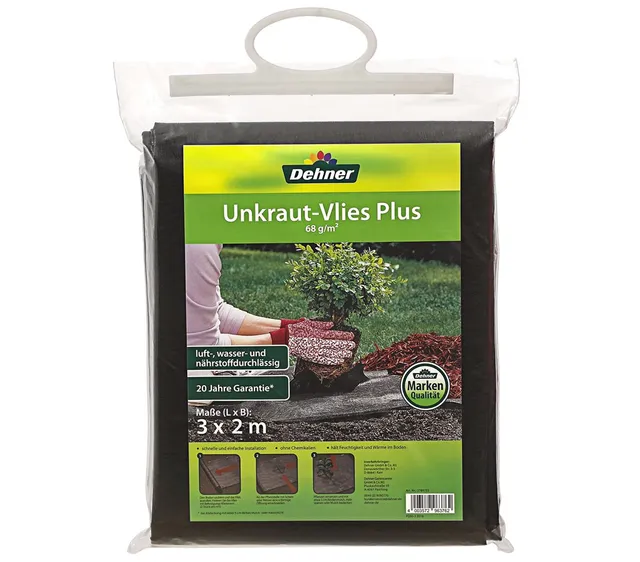 Dehner Garten Unkraut-Vlies Plus 3x2m schwarz Beet