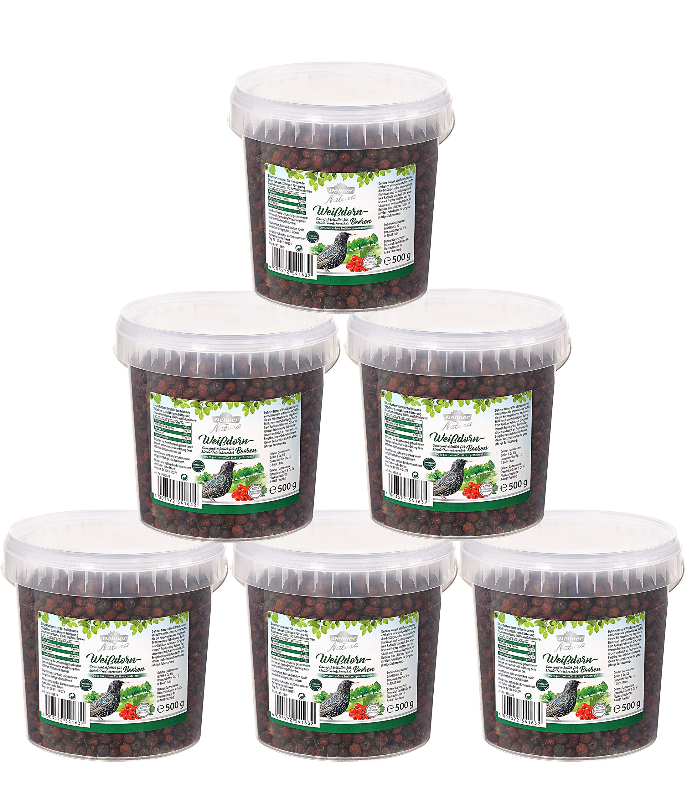 Dehner Natura Wildvogelfutter Hagebutte 6x400g 2,4kg