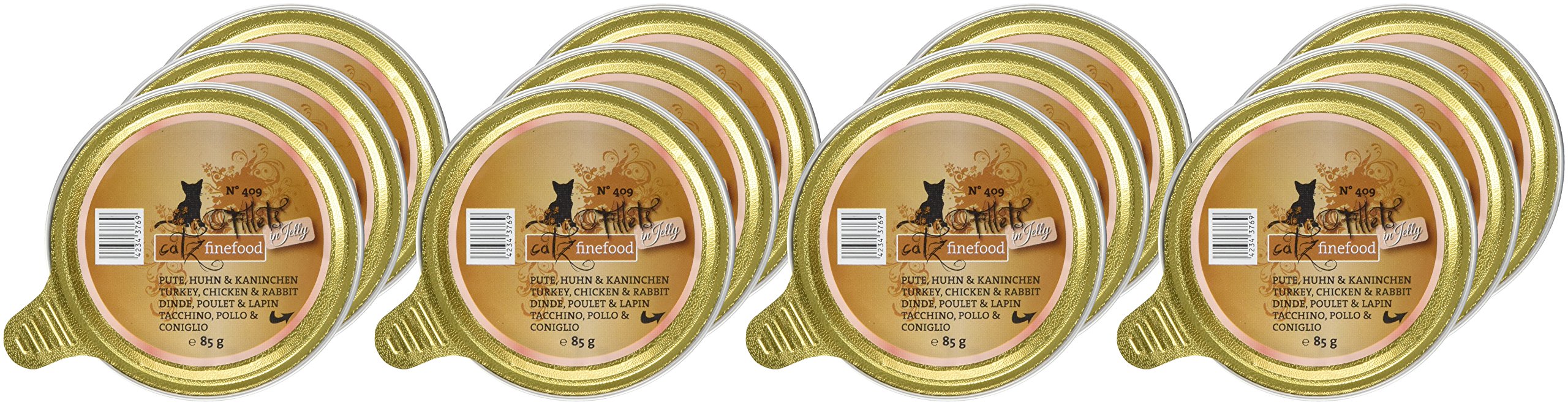 catz finefood Feine Filets Nassfutter Pute Kaninchen 12x85g