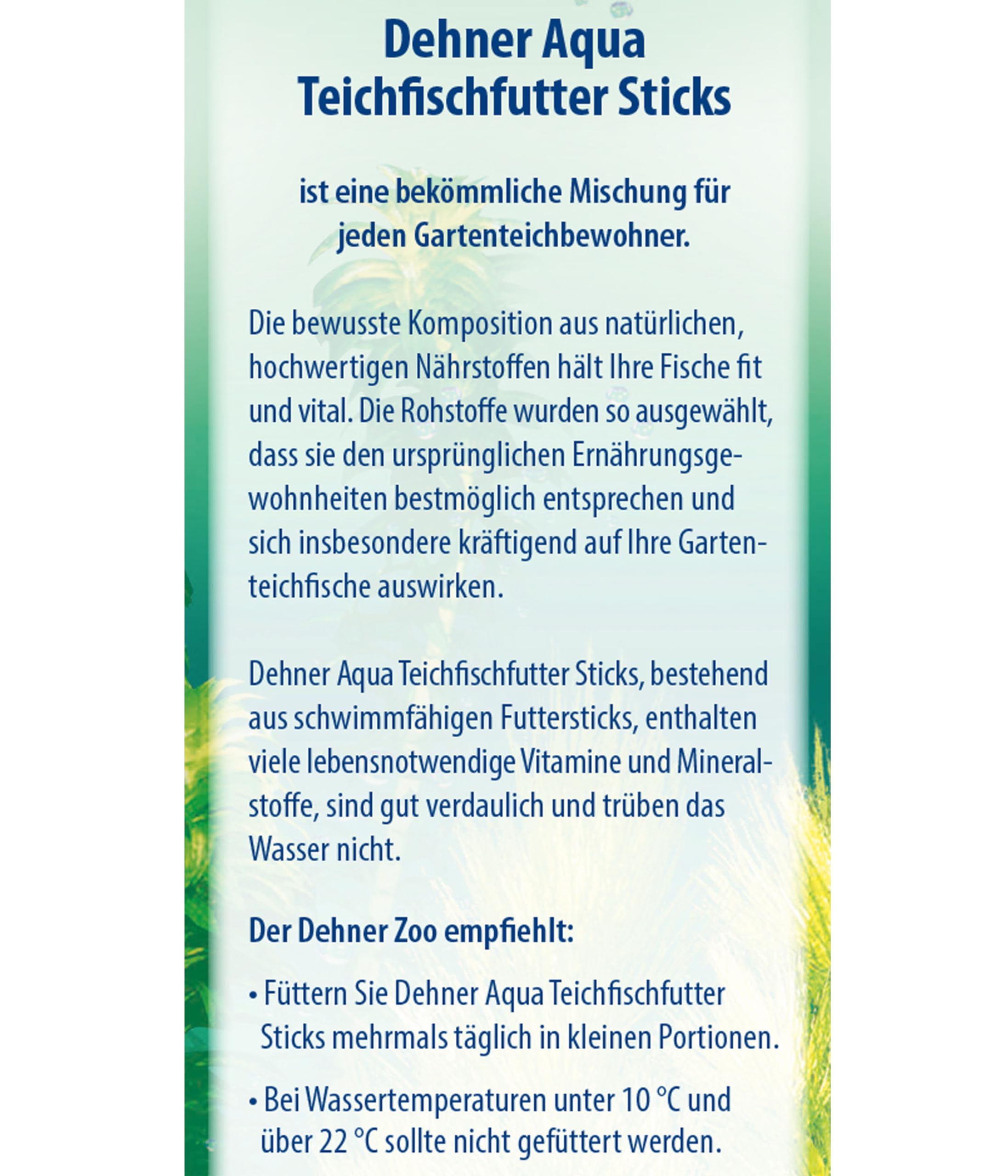 Dehner Aqua Teichfischfutter Sticks 5 l schwimmfähig