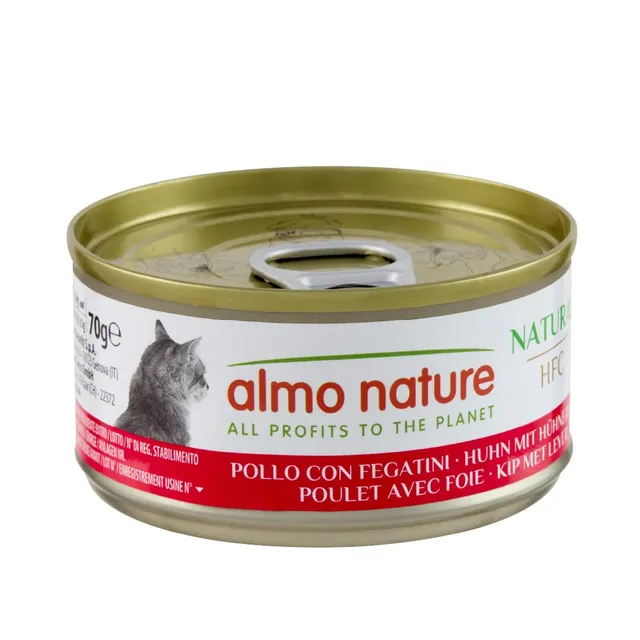 Almo Nature HFC Natural Huhn Leber Nassfutter 24x70g Monoprotein