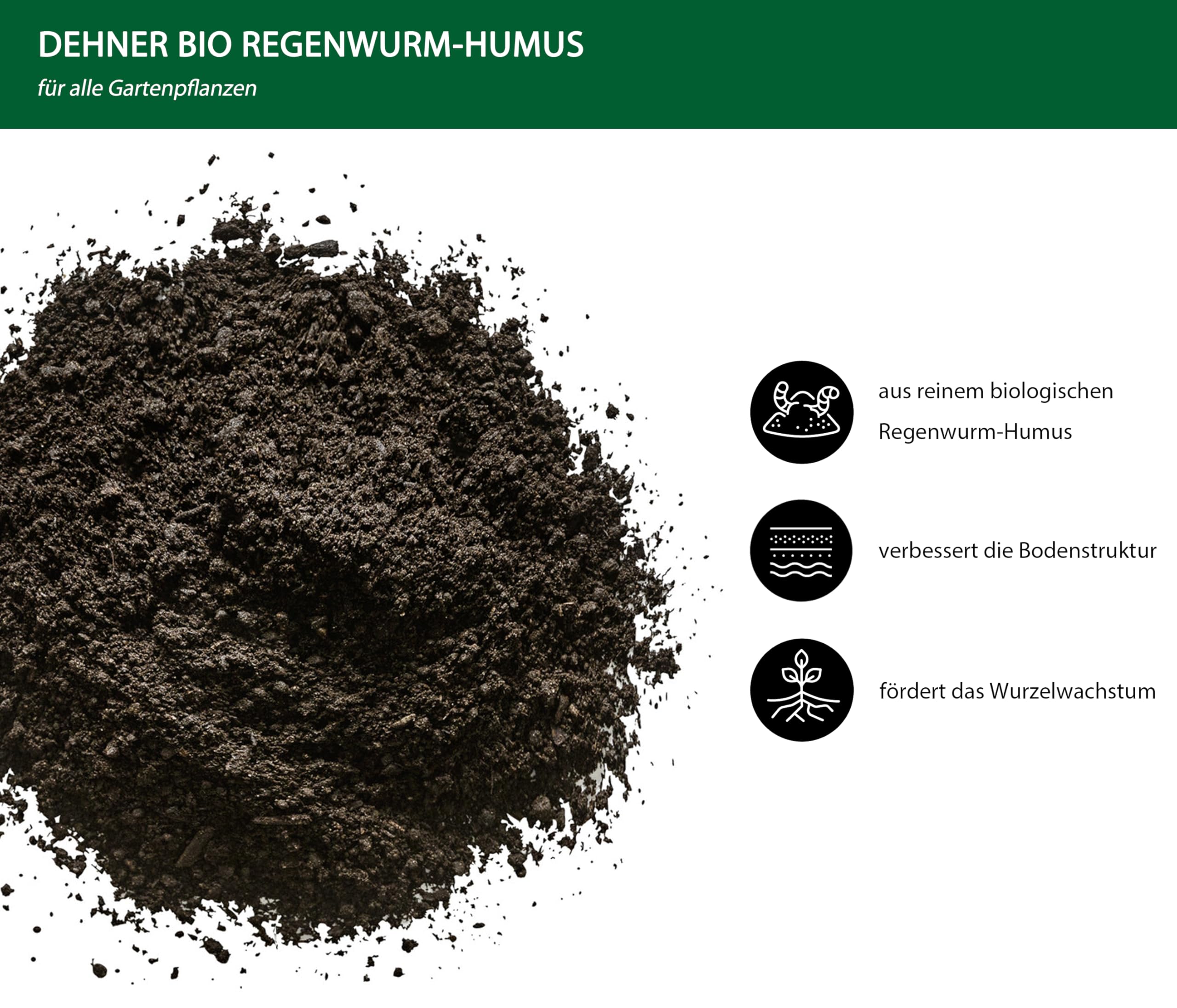Dehner Bio Regenwurm-Humus Dünger 1,5 kg