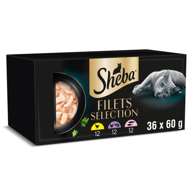 Sheba Filets Schale 36x60g Huhn Fisch Sauce Adult