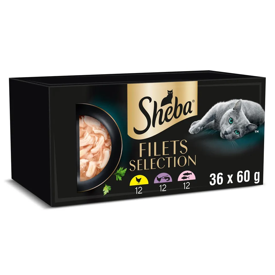 Sheba Filets Schale 36x60g Huhn Fisch Sauce Adult