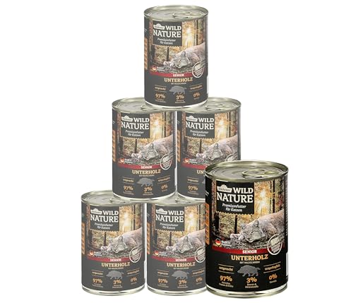 Dehner Wild Nature Unterholz Senior Nassfutter Wild 6x200g