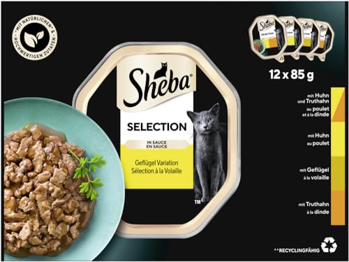 Sheba Selection in Sauce Nassfutter Geflügel 12x85g Schale