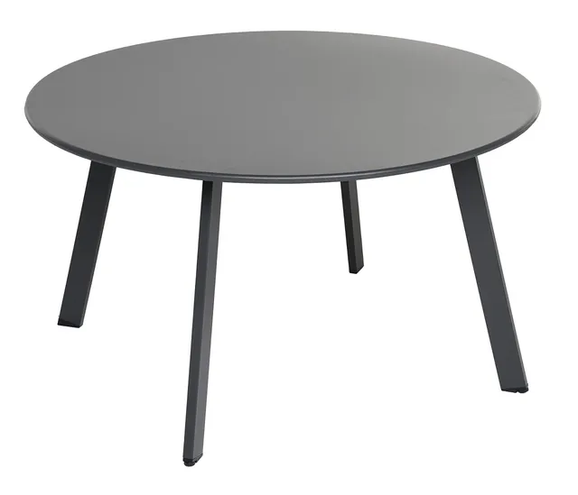 Dehner Lian Kaffeetisch Ø 70 cm grau Stahl wetterfest