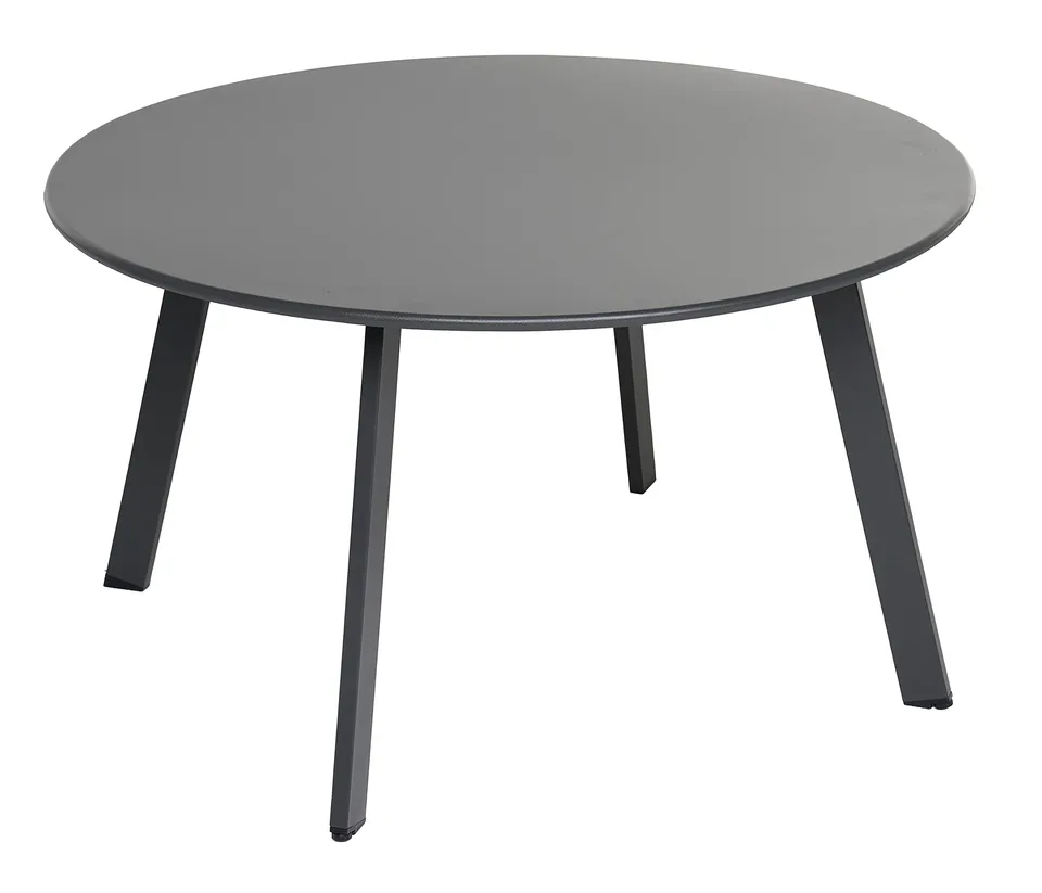 Dehner Lian Kaffeetisch Ø 70 cm grau Stahl wetterfest