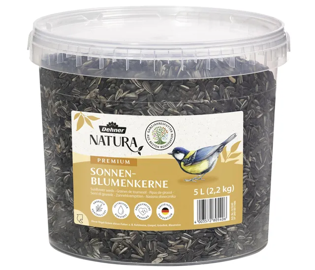 Dehner Natura Premium Sonnenblumenkerne Wildvogelfutter 2,2 kg