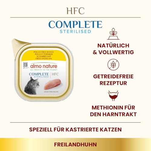 Almo Nature HFC Complete Sterilised Katzennassfutter Huhn 85g 17er