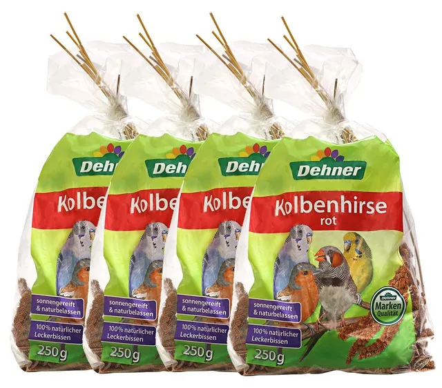 Dehner Kolbenhirse Rot Snack 4x250g vitaminreich