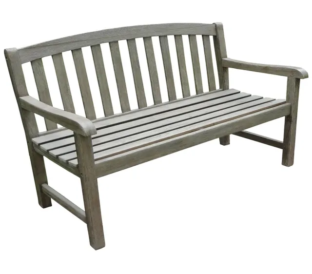 Dehner Skane Gartenbank 3-Sitzer 152 cm Akazie antikgrau