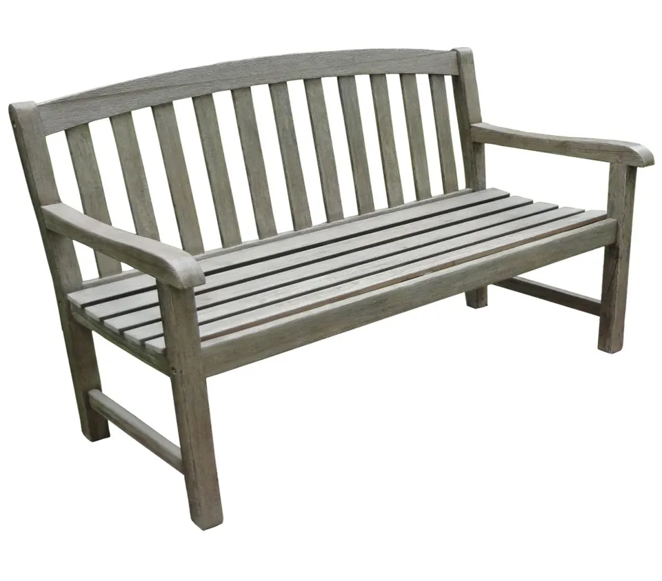 Dehner Skane Gartenbank 3-Sitzer 152 cm Akazie antikgrau