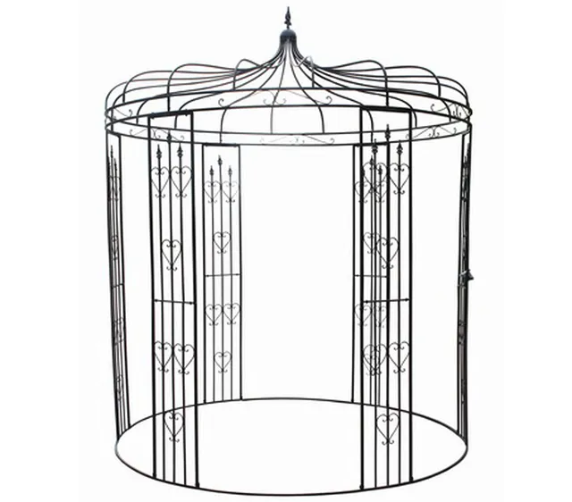 Dehner Premium Lovely Heart Rosenpavillon Metall 232 cm schwarz