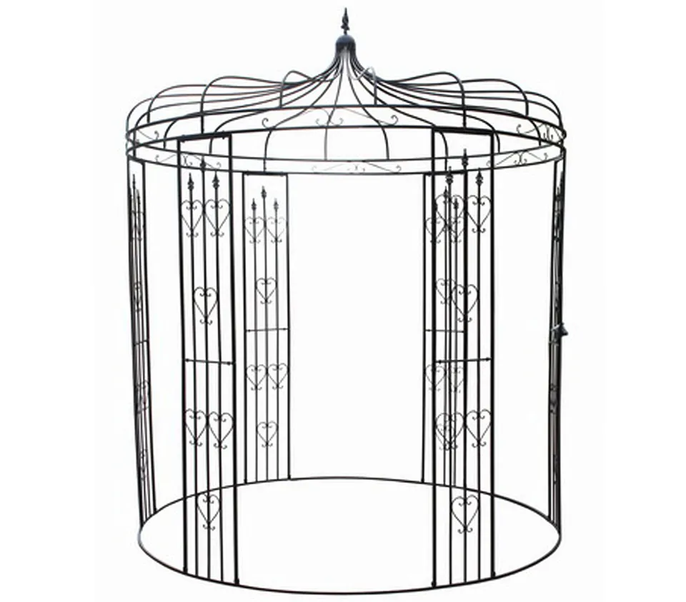 Dehner Premium Lovely Heart Rosenpavillon Metall 232 cm schwarz