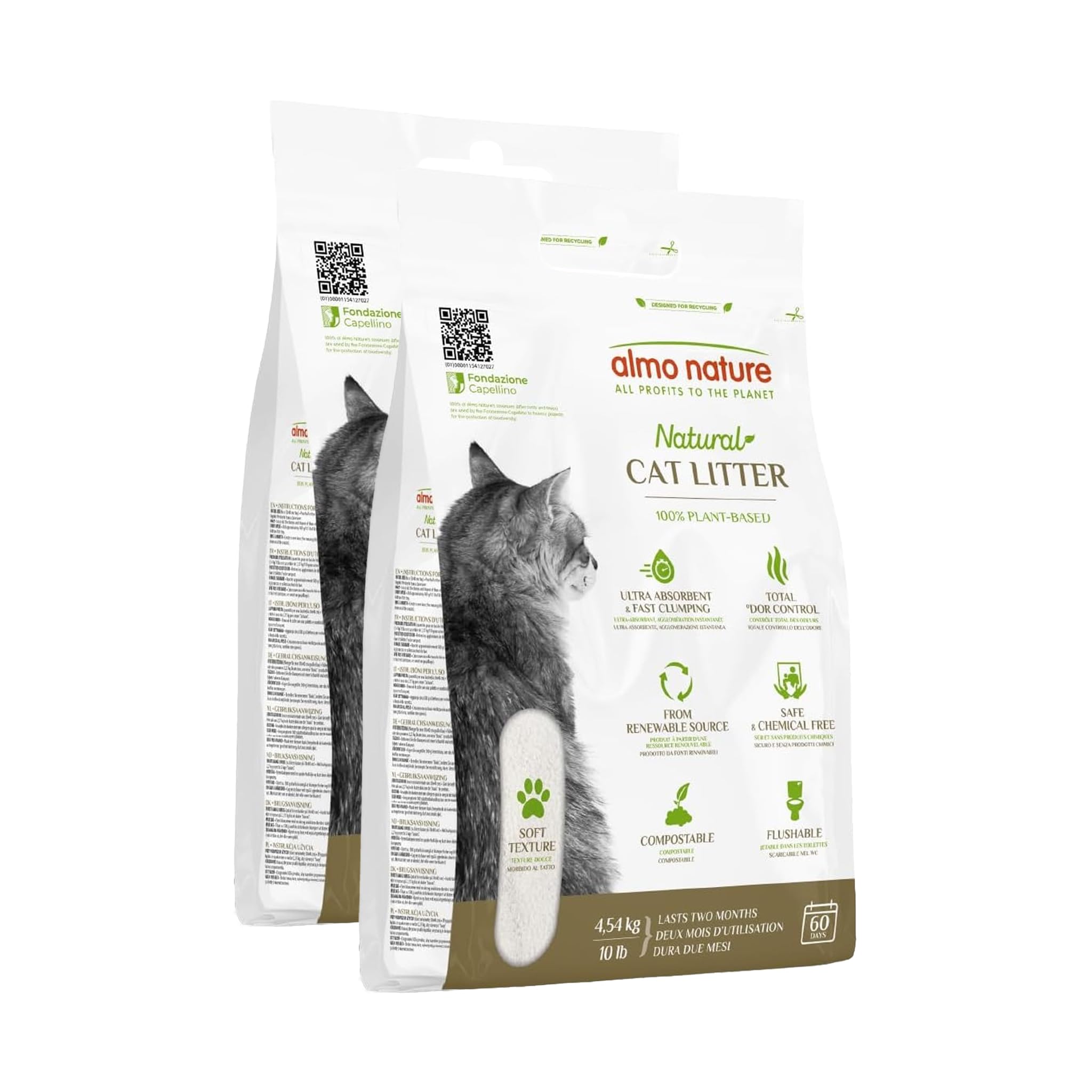 Almo Nature Cat Litter Katzenstreu 4,54kg pflanzlich