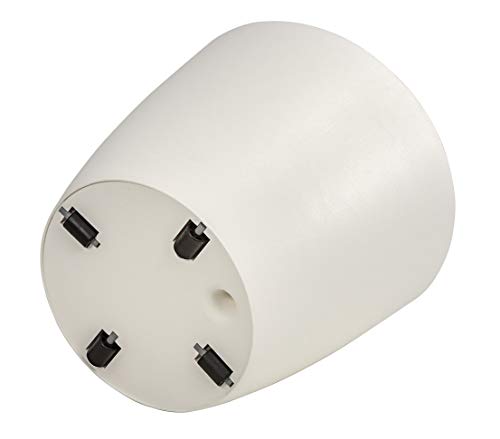 Dehner Pflanztopf Mila 39cm weiß Selbstbewässerung Rollen