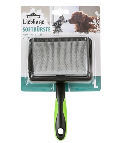 Dehner Softbürste Fellpflege 19cm schwarz Hund Katze sanft