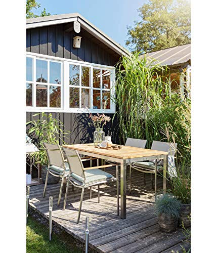 Dehner Premium Toulouse Stapelstuhl hellbraun FSC-Teak