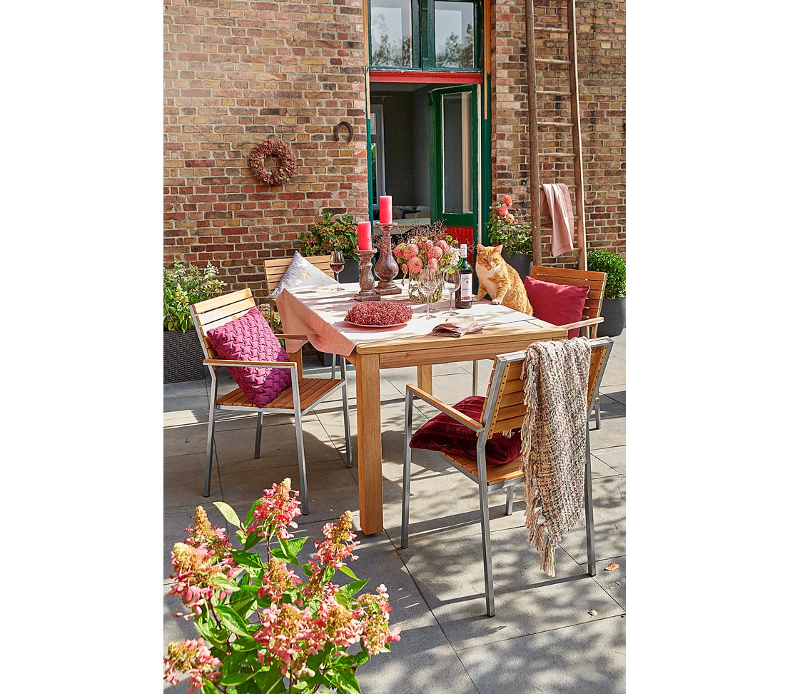 Dehner Gartentisch 160x90 Teakholz natur FSC