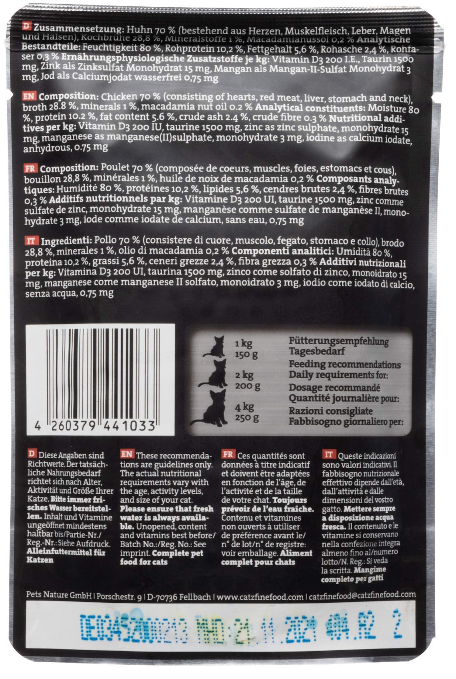 catz finefood Purrrr N° 103 Nassfutter Huhn 8x85g getreidefrei