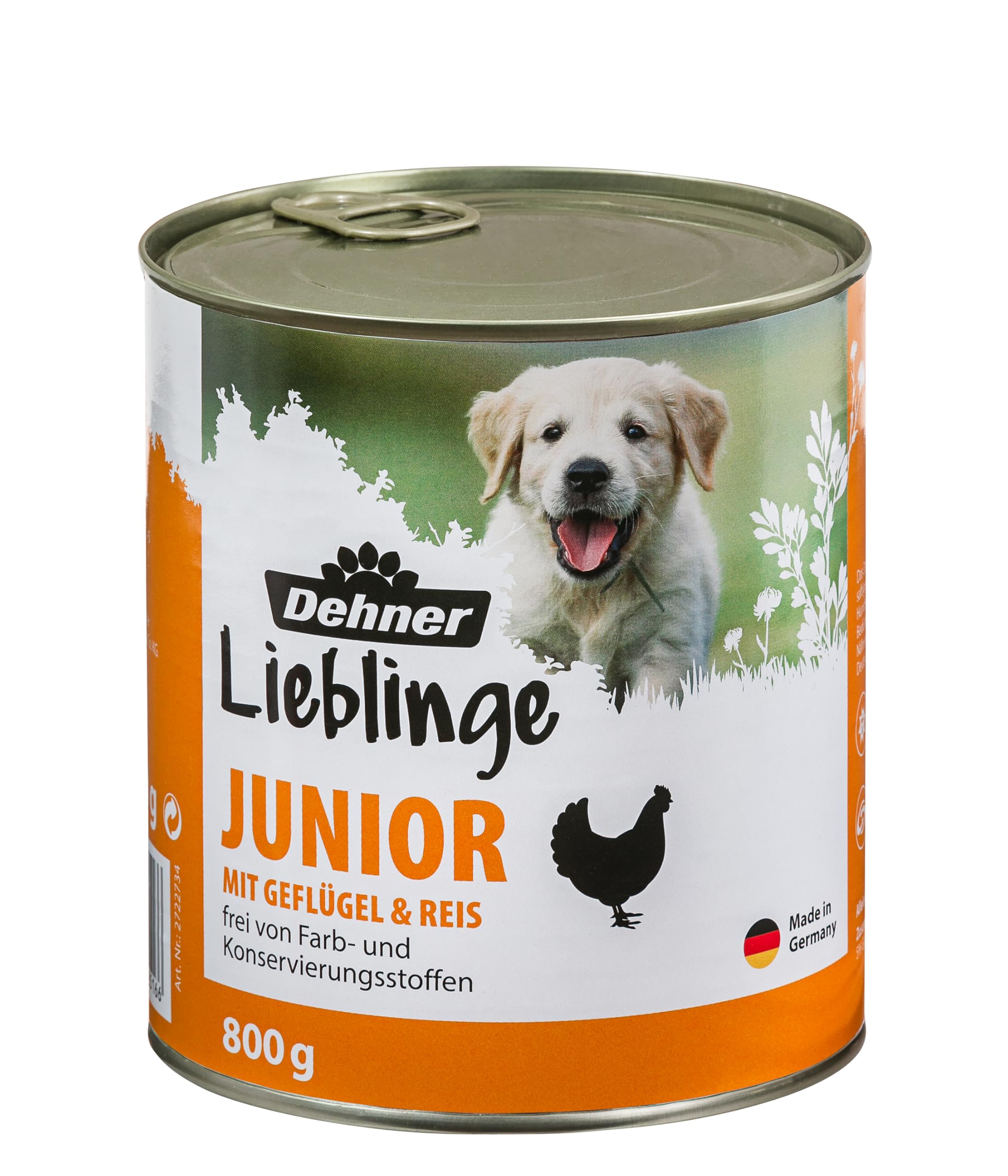 Dehner Lieblinge Junior Geflügel Hundenassfutter 6x800g Reis