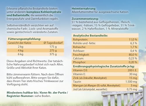 Dehner Best Nature Adult Geflügelleber Nassfutter 6x400g
