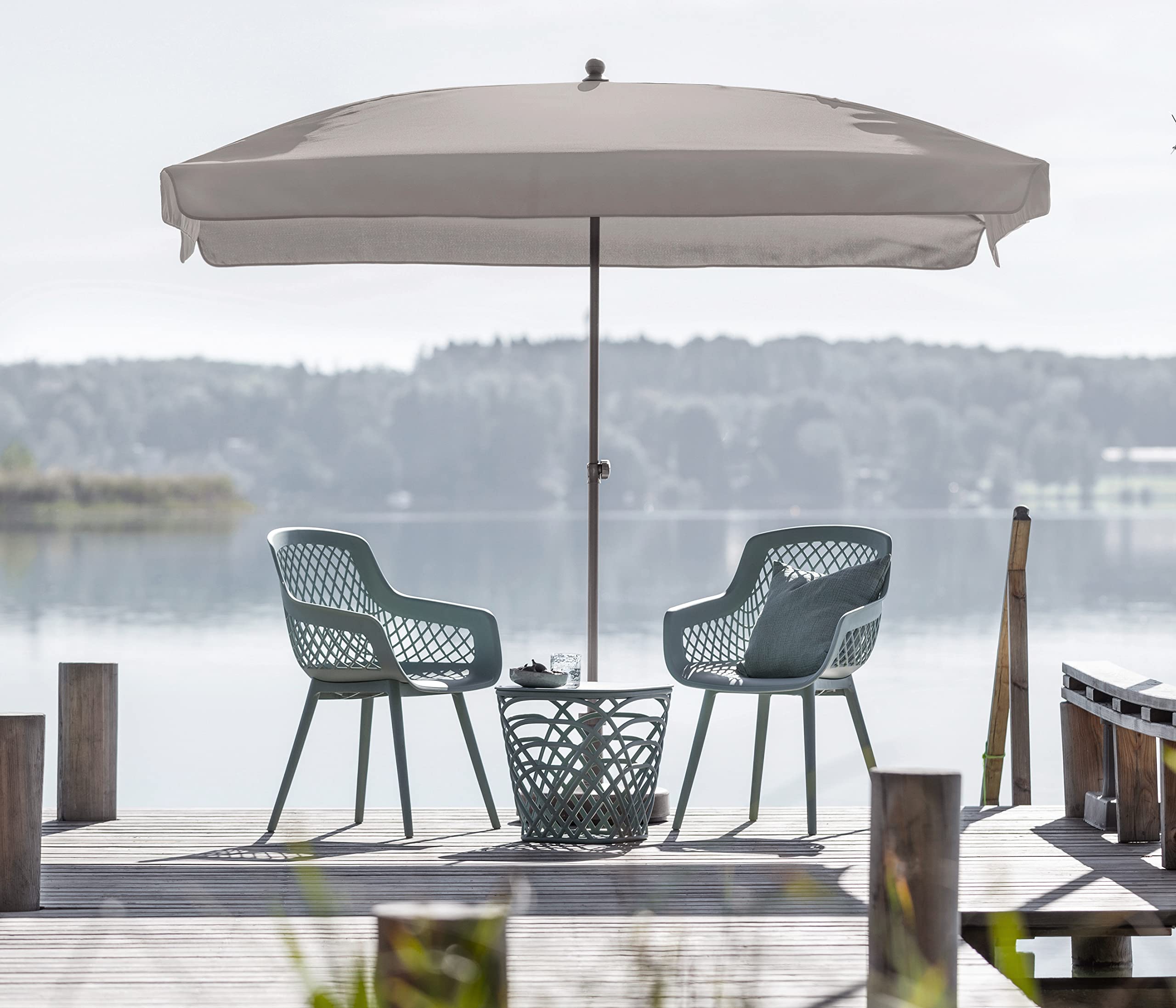 Dehner Keros Sonnenschirm beige 170x255 cm UV 80+
