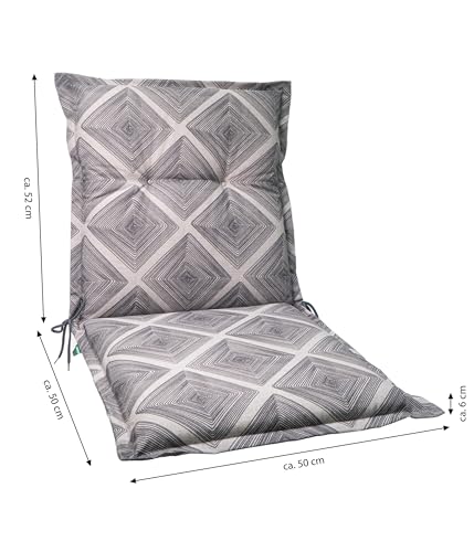 Dehner Molise Niederlehnerpolster Stuhlkissen taupe 50cm