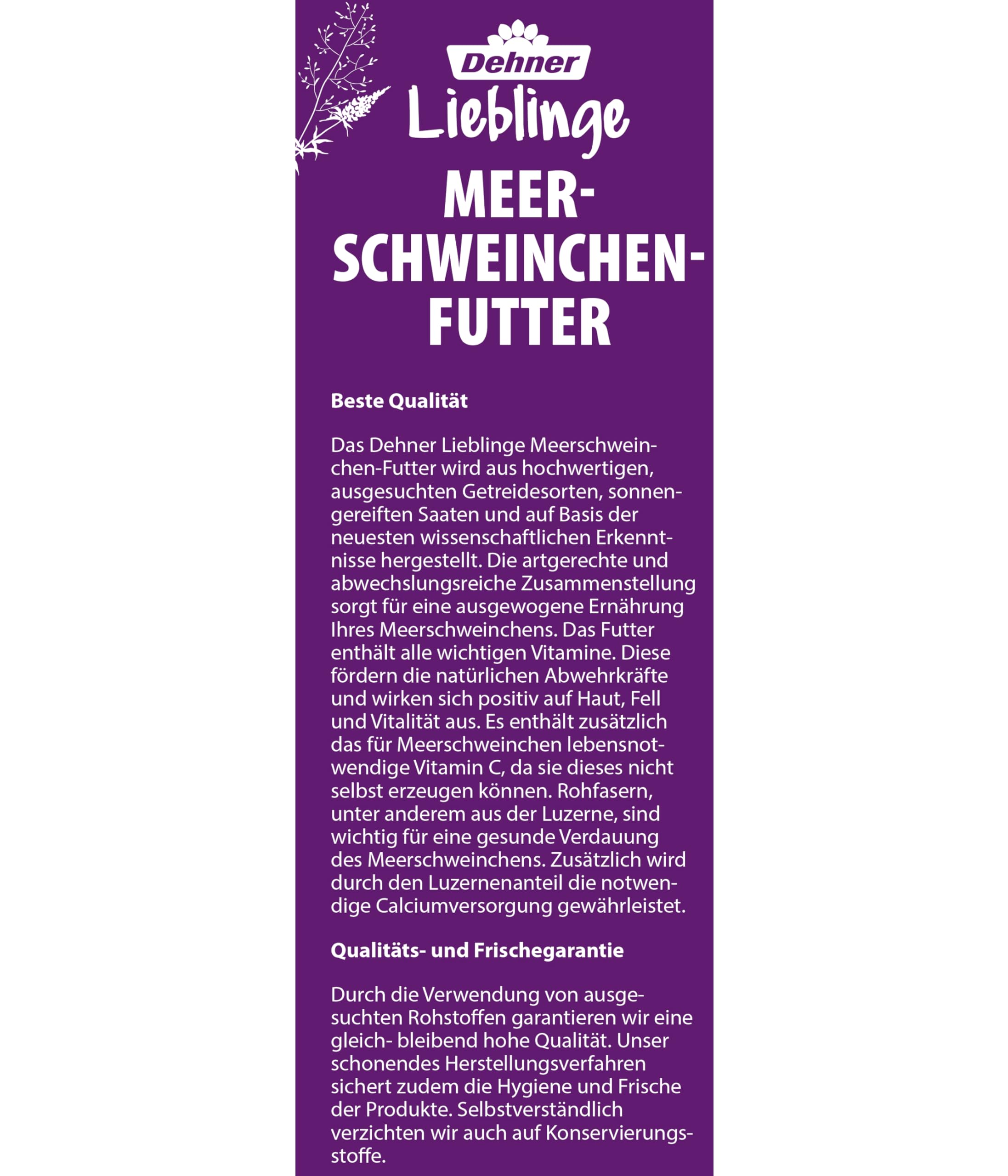 Dehner Lieblinge Meerschweinchenfutter 5 kg ohne Zucker
