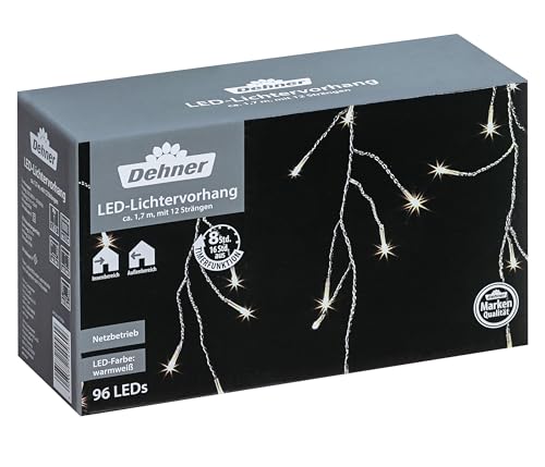 Dehner LED-Lichtervorhang 165 cm 60 LEDs warmweiß