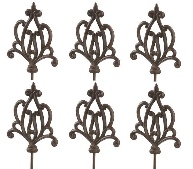 Dehner Ornament Gartenstab 140 cm Gusseisen 6er