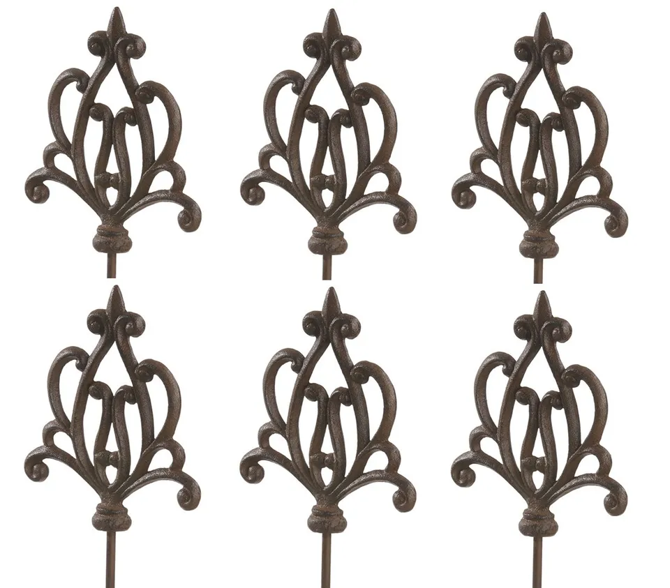 Dehner Ornament Gartenstab 140 cm Gusseisen 6er